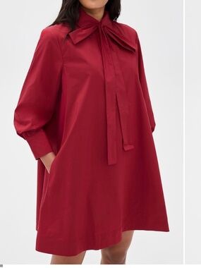 NWOT English Factory Bow Shirt Dress Size Small